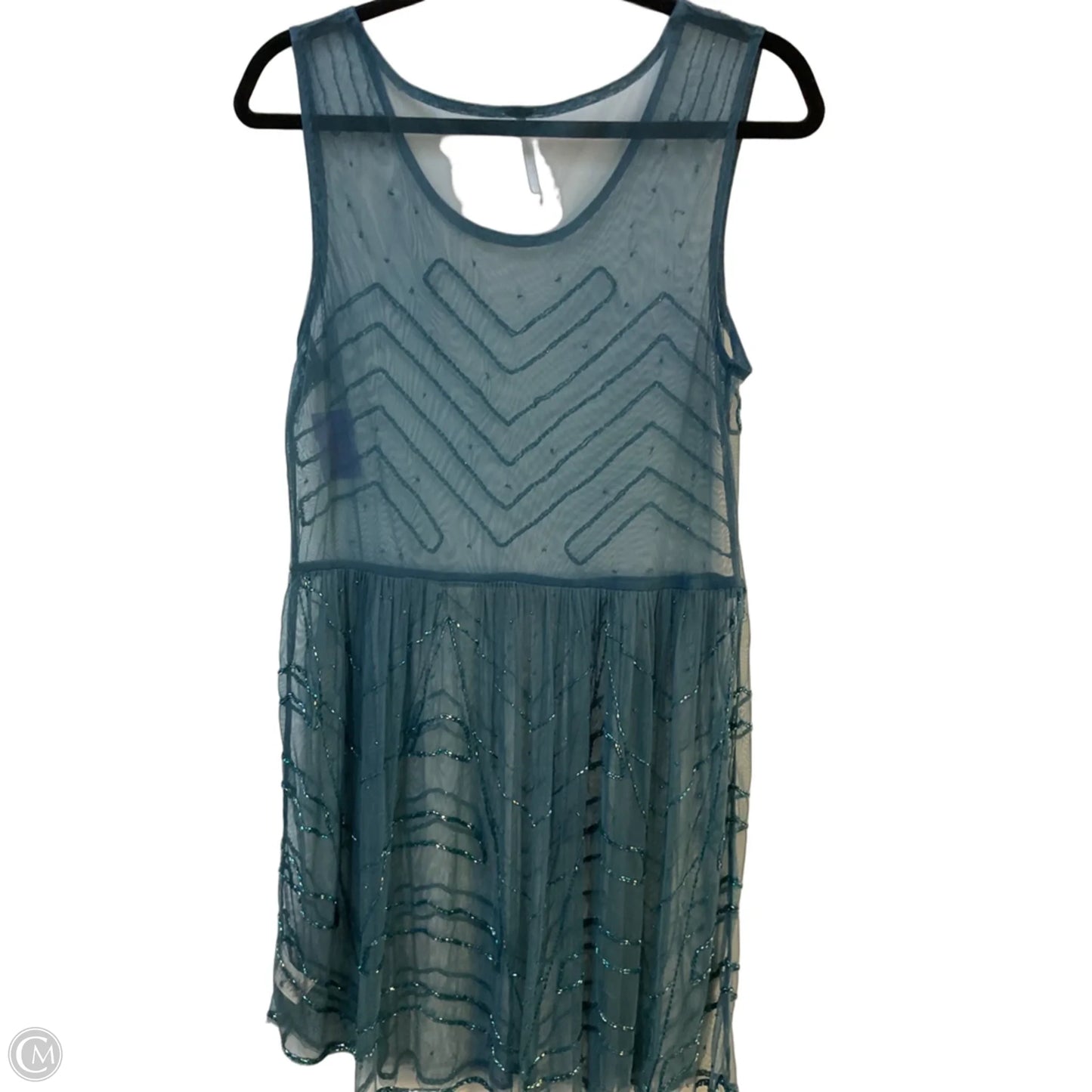 Tunic Sleeveless By Free People In Teal, Size: M