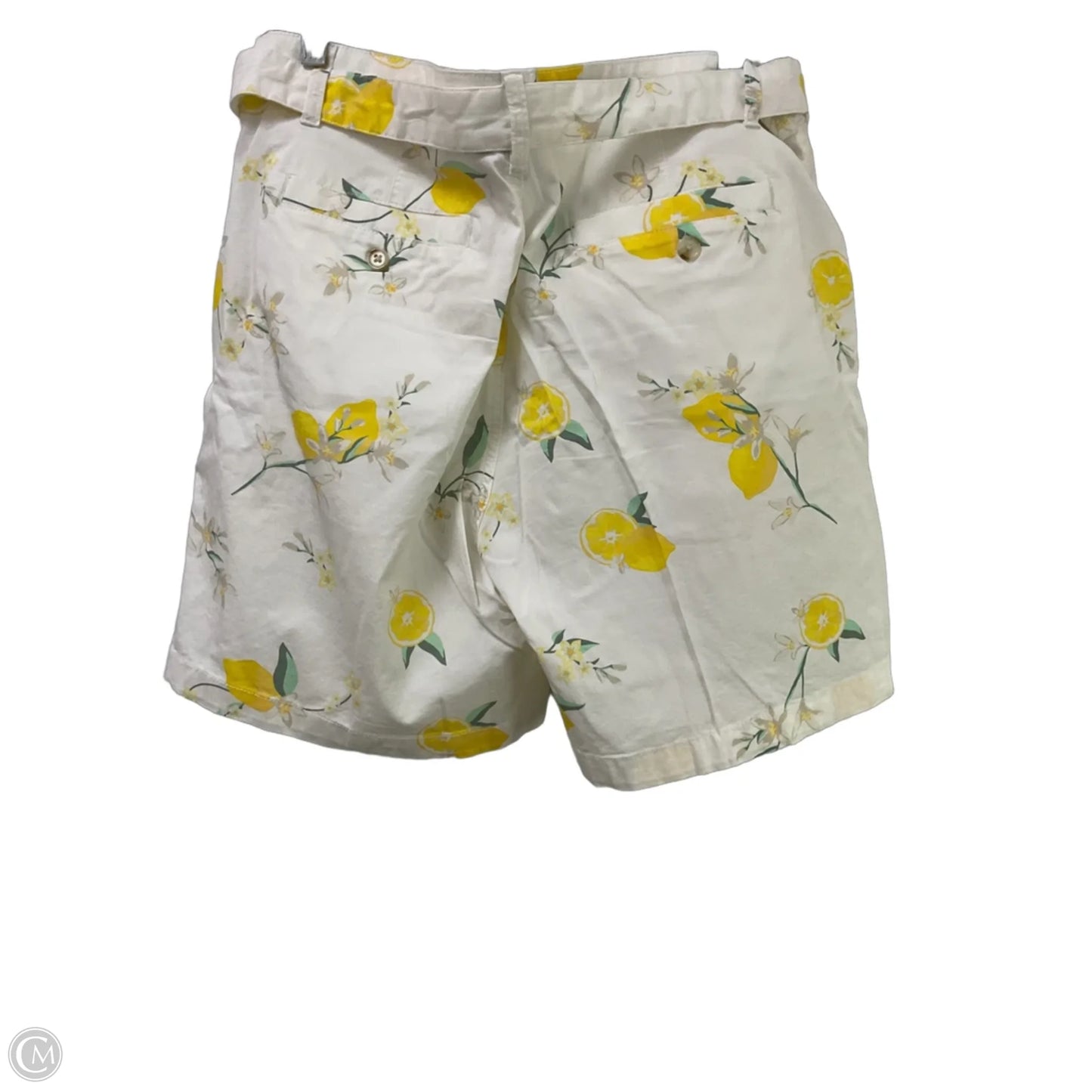Shorts By French Dressing In White & Yellow, Size: 10