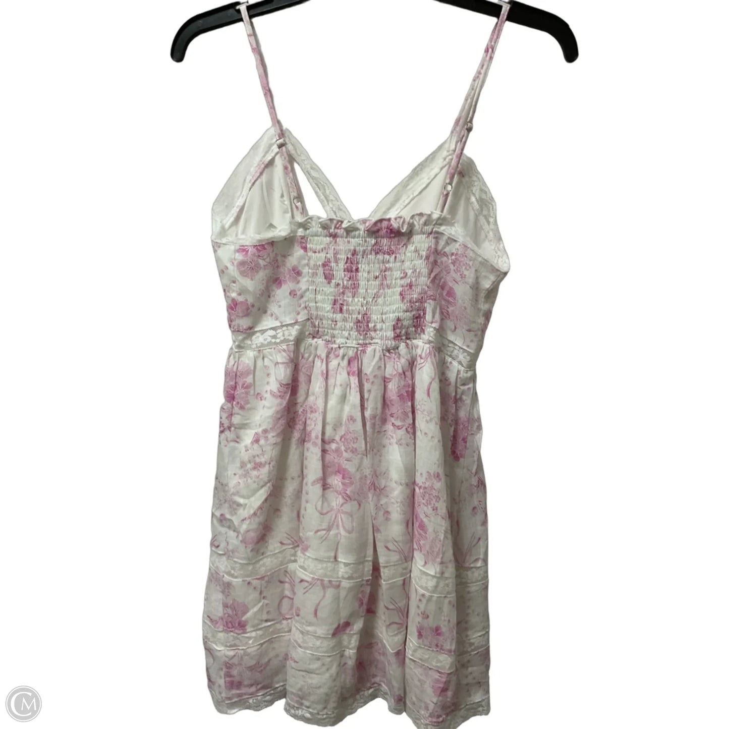 Dress Casual Short By Clothes Mentor In Pink & White, Size: S