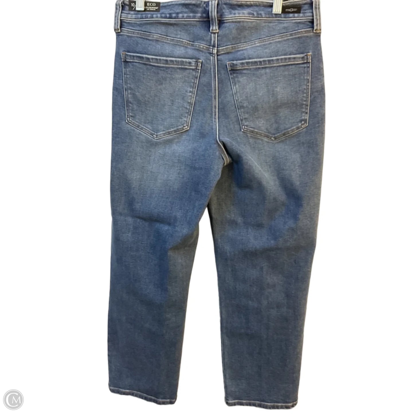 Jeans Straight By Liverpool In Blue Denim, Size: 10