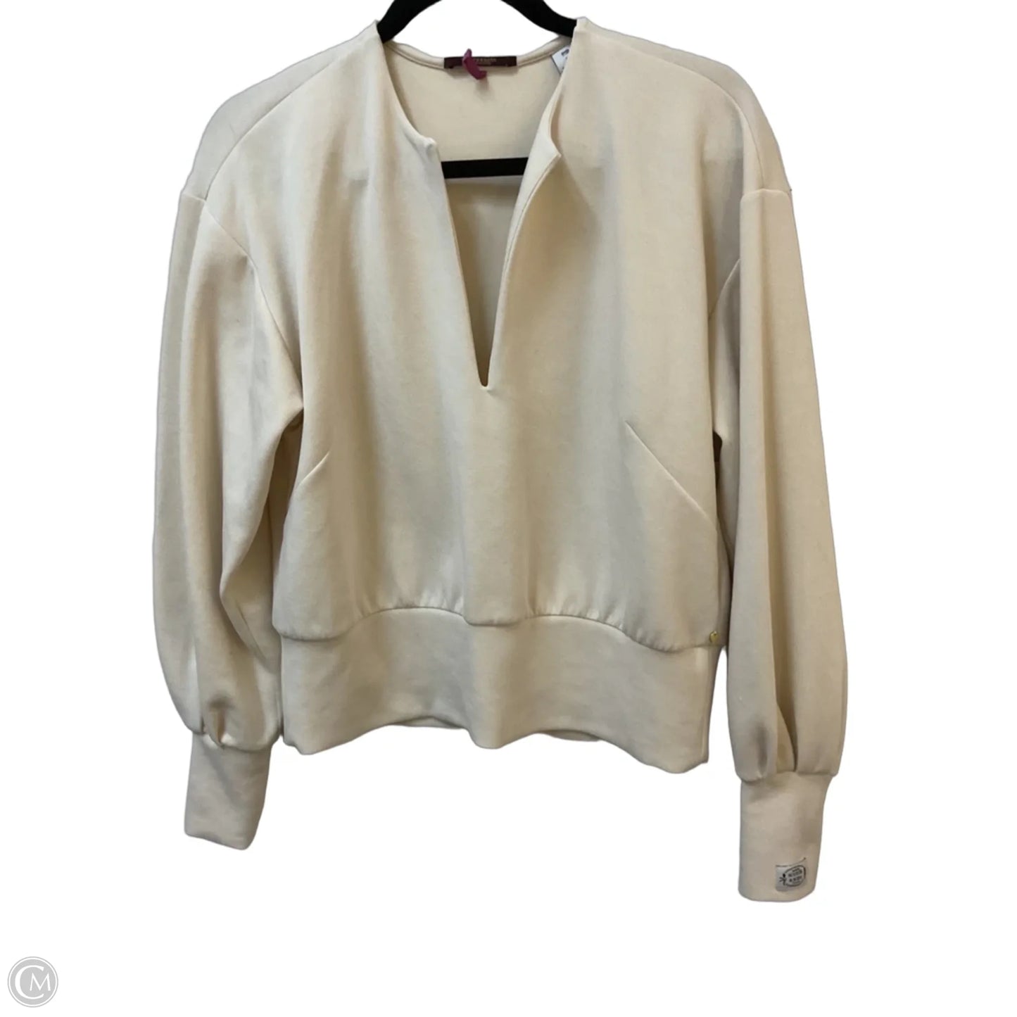 Top Long Sleeve By Scotch & Soda In Cream, Size: M