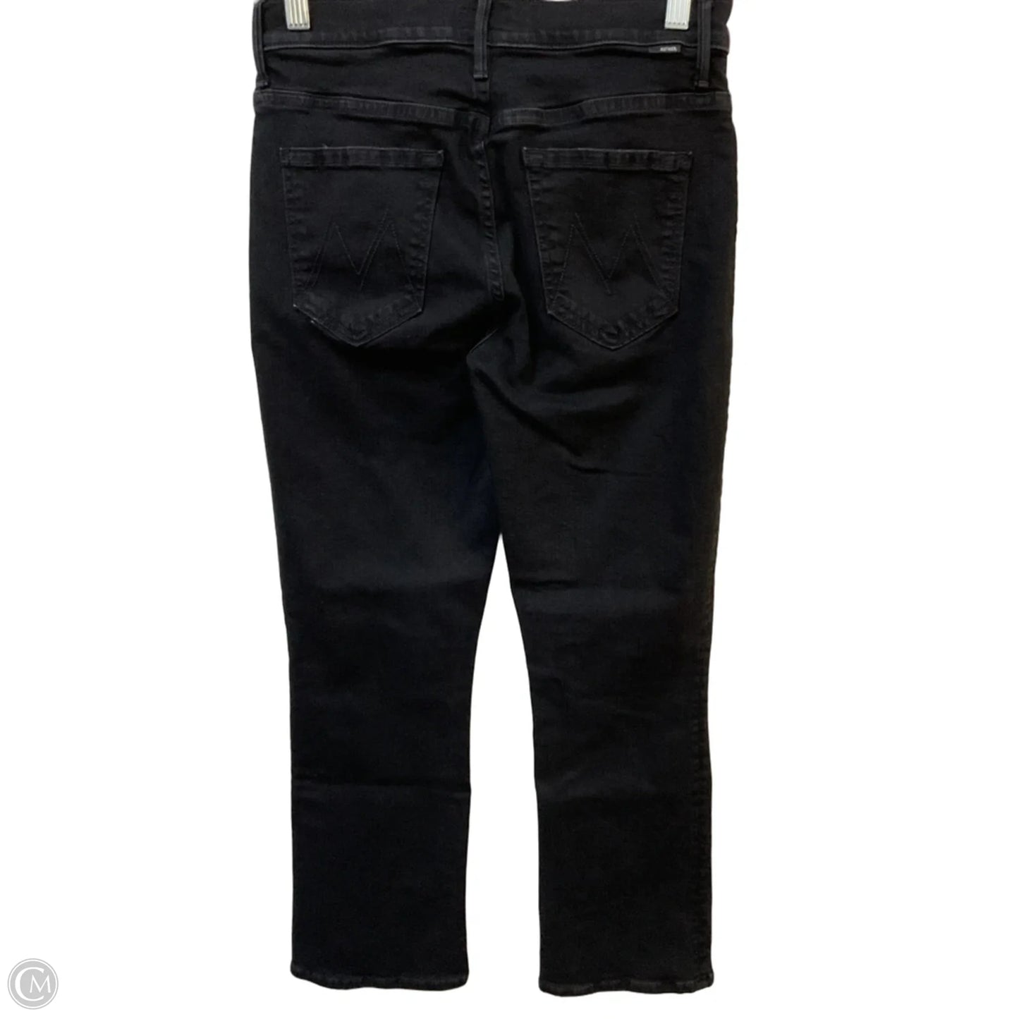 Jeans Straight By Mother In Black Denim, Size: 6