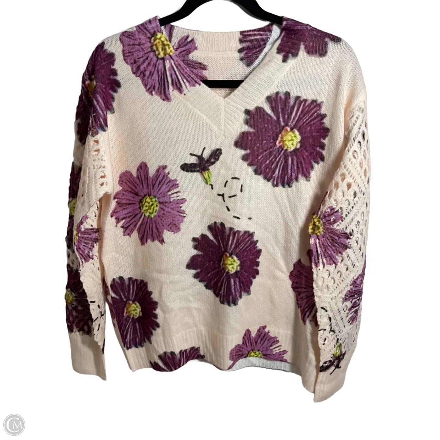 Sweater By Clothes Mentor In Floral Print, Size: S