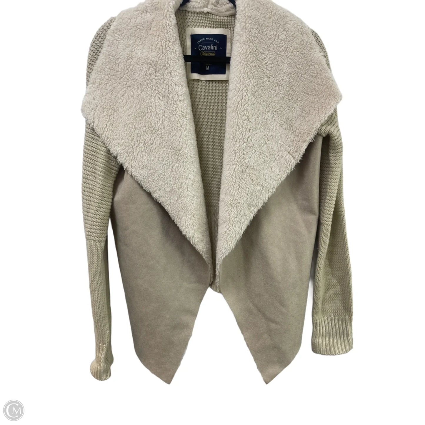 Sweater Cardigan By Clothes Mentor In Beige, Size: M