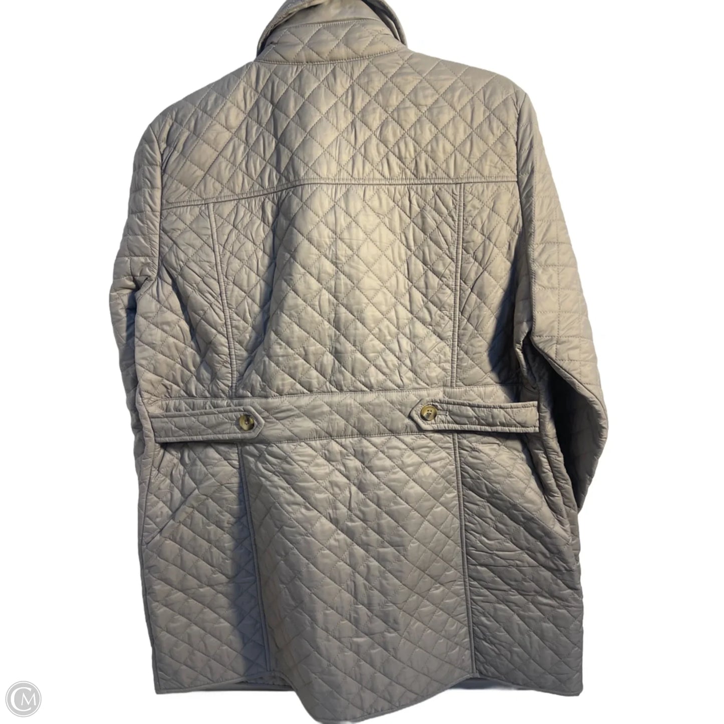 Jacket Puffer & Quilted By Chicos In Taupe, Size: L