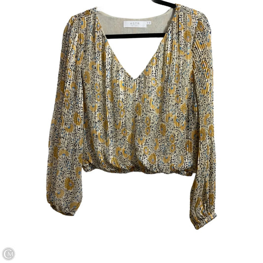 Blouse Long Sleeve By Astr In Floral Print, Size: M