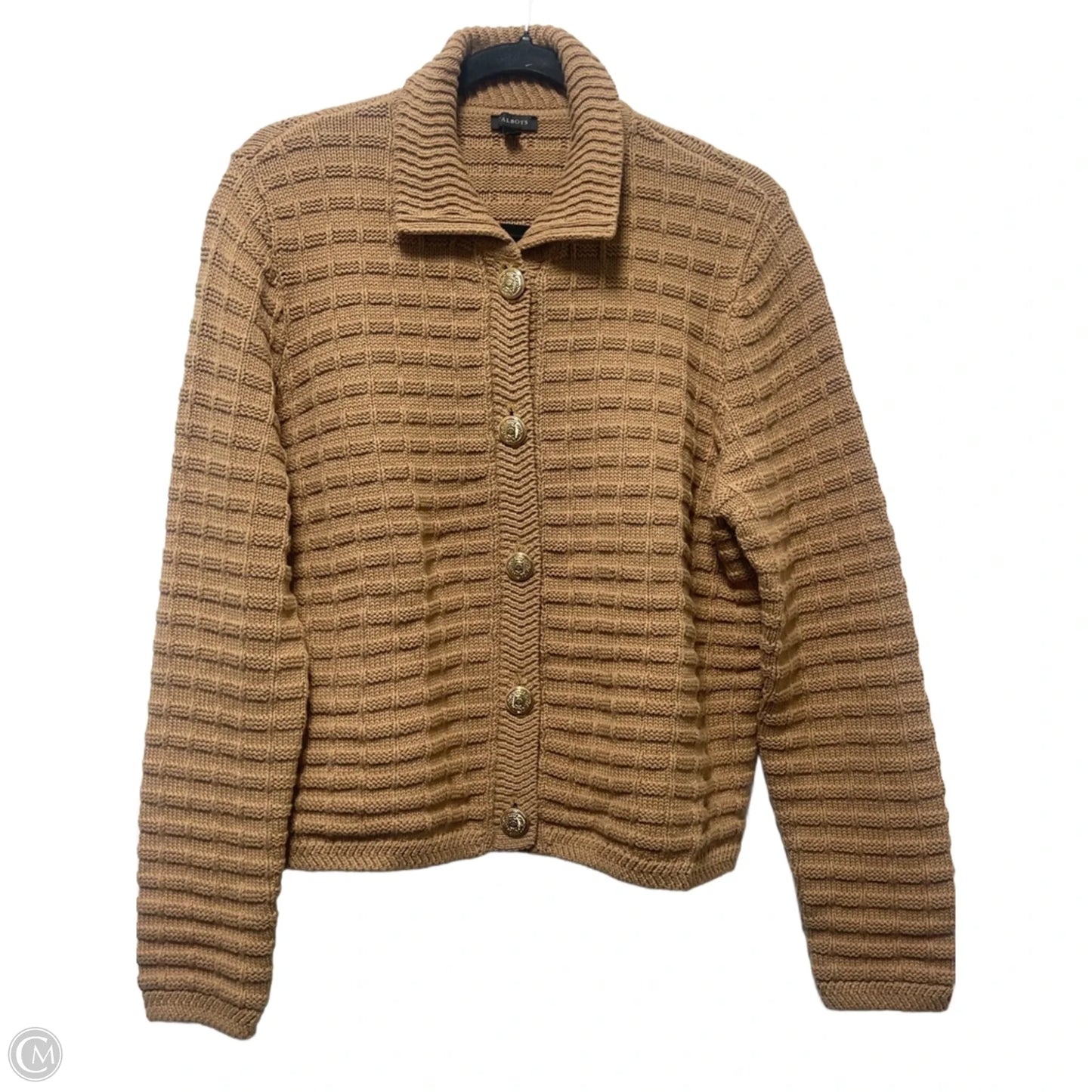 Sweater Cardigan By Talbots In Beige, Size: L