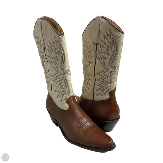 Boots Western By Michael Shannon In Brown & Cream, Size: 10