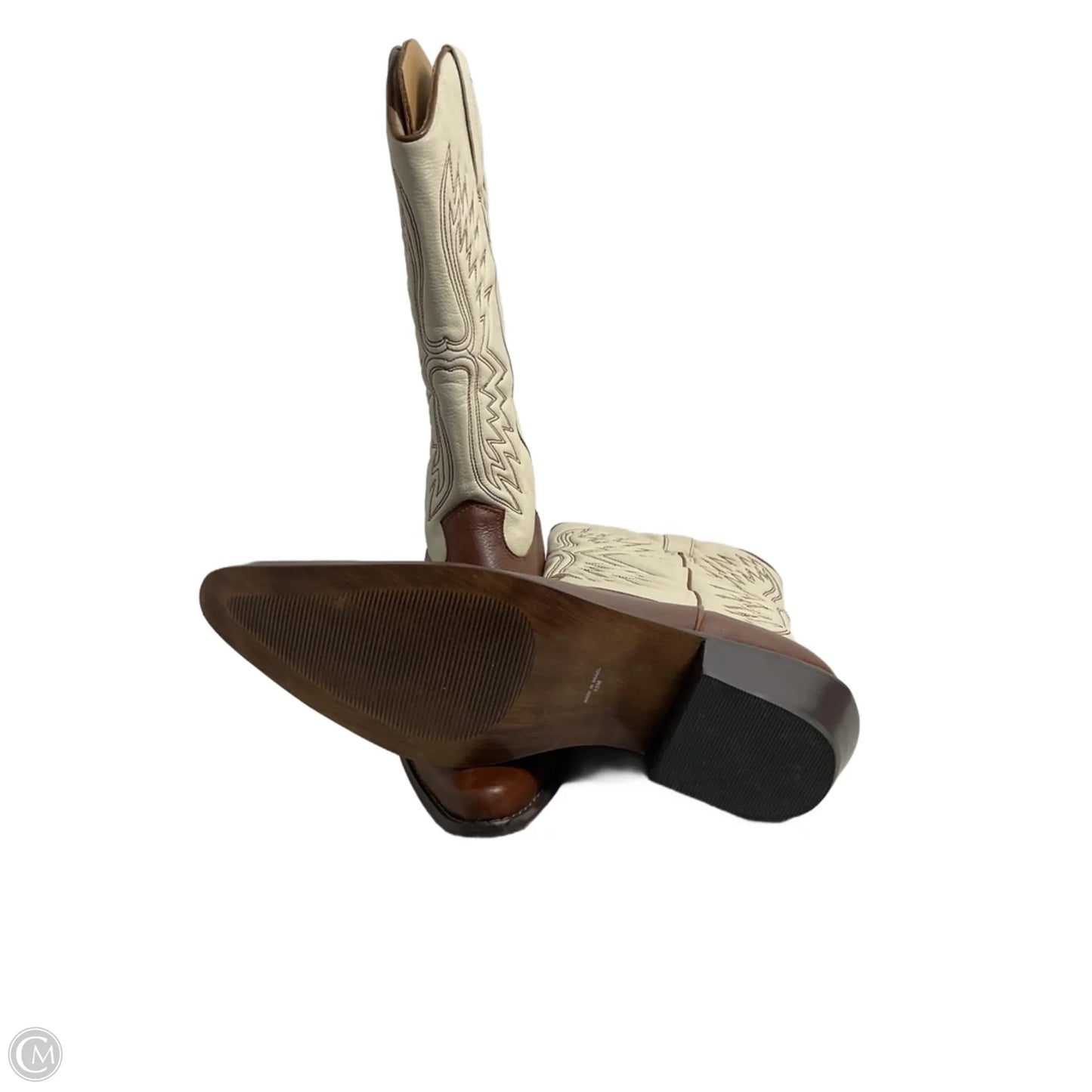 Boots Western By Michael Shannon In Brown & Cream, Size: 10