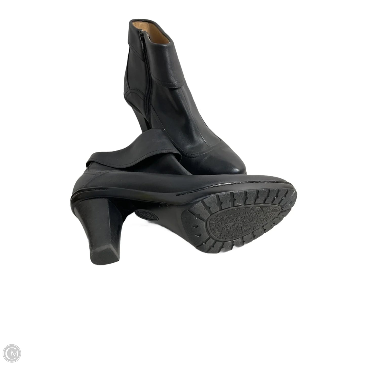 Boots Ankle Heels By Sofft In Black, Size: 9.5