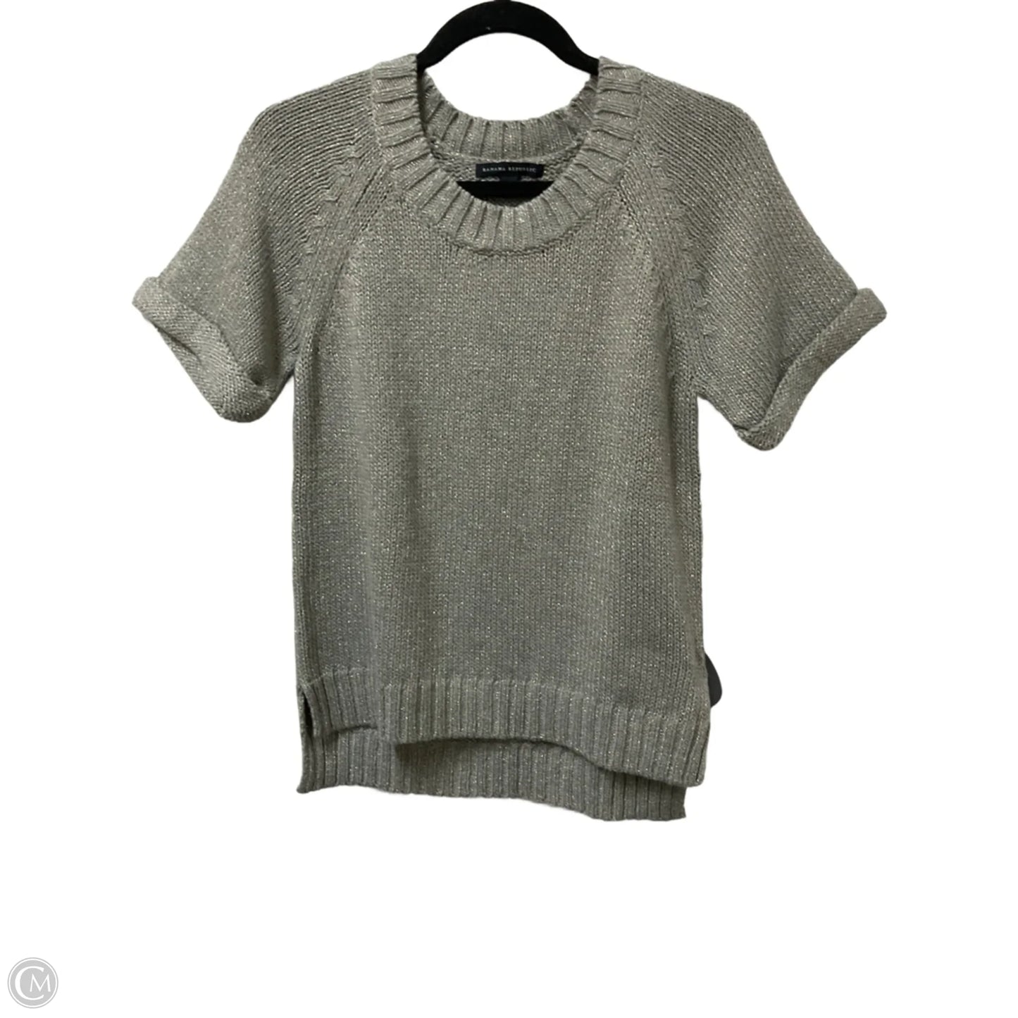 Sweater Short Sleeve By Banana Republic In Gold & Silver, Size: Xs