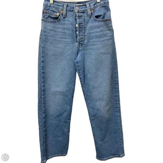 Jeans Wide Leg By Levis In Blue Denim, Size: 4