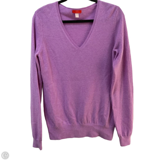 Sweater Cashmere By Clothes Mentor In Purple, Size: L