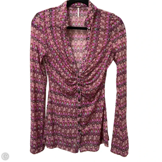 Top Long Sleeve By Free People In Multi-colored, Size: S