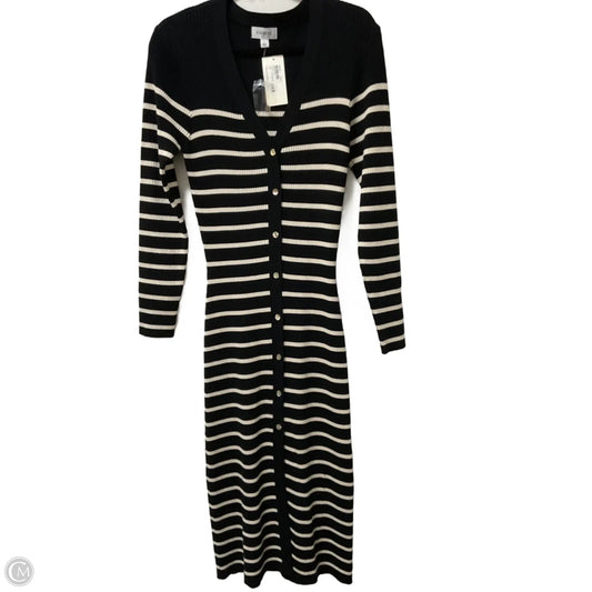 Dress Sweater By Evereve In Striped Pattern, Size: L