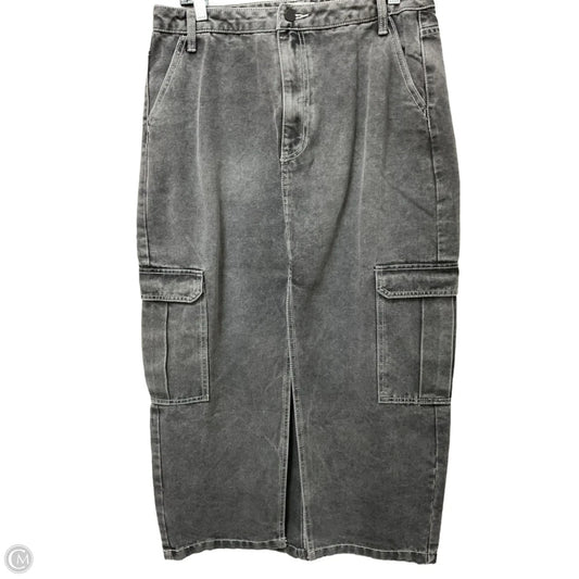 Skirt Midi By Love Fire In Grey, Size: 14