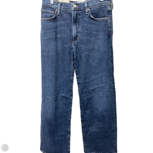 Jeans Straight By Agolde In Blue Denim, Size: 6