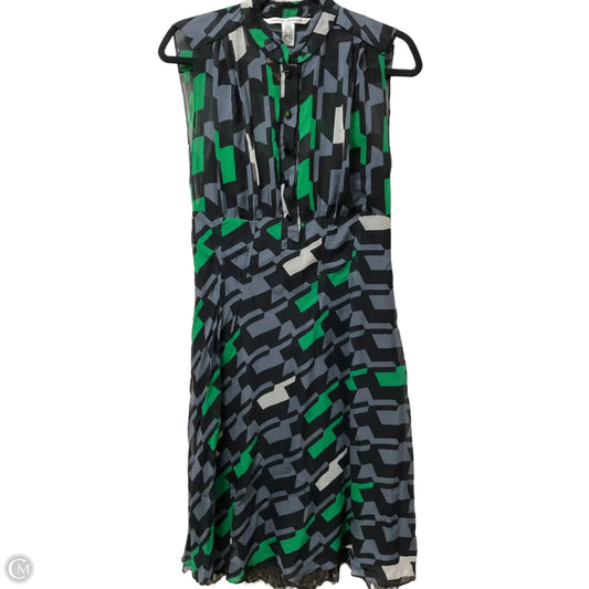 Dress Designer By Diane Von Furstenberg In Green & Grey, Size: 10