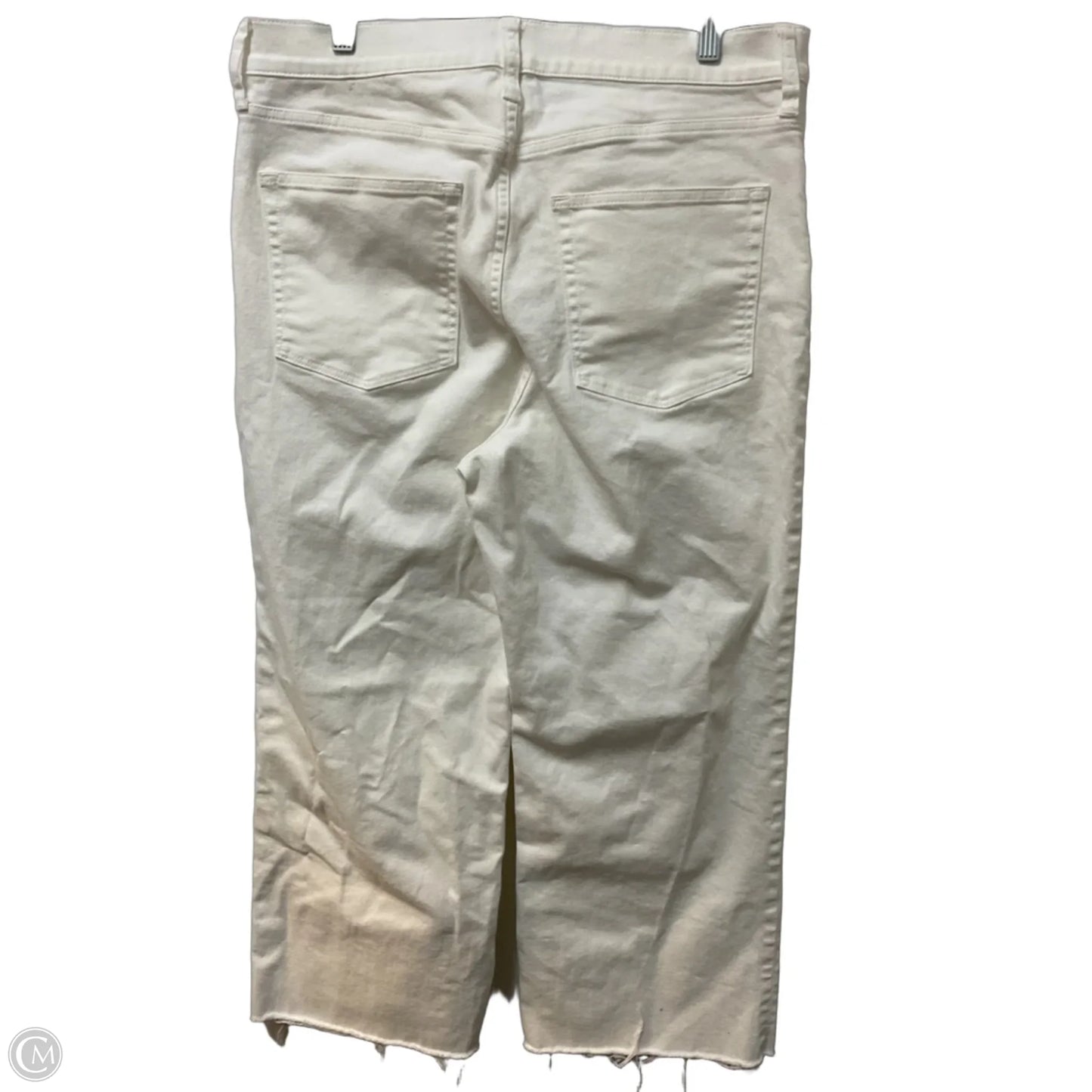 Jeans Cropped By J. Crew In White, Size: 10