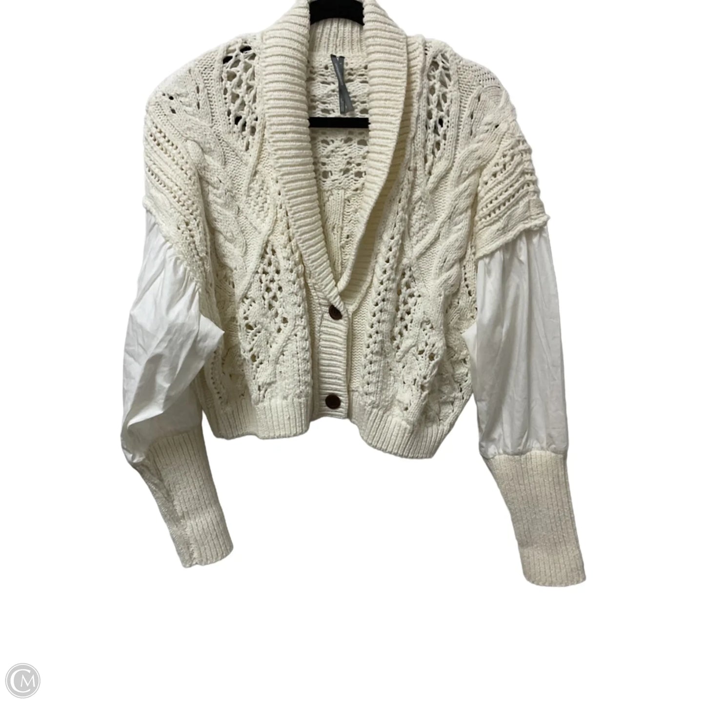 Cardigan By Anthropologie In Cream, Size: L