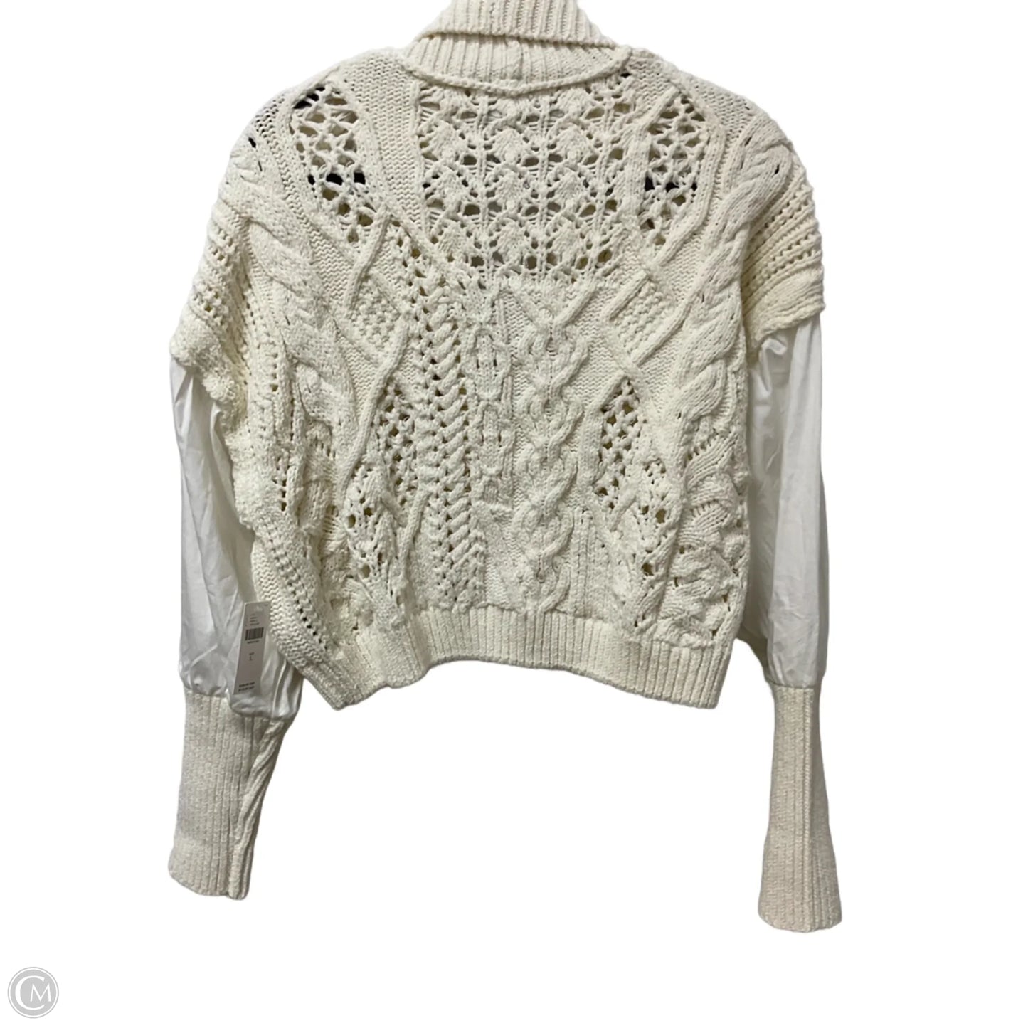 Cardigan By Anthropologie In Cream, Size: L