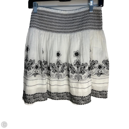 Skirt Mini & Short By Johnny Was In Black & White, Size: M