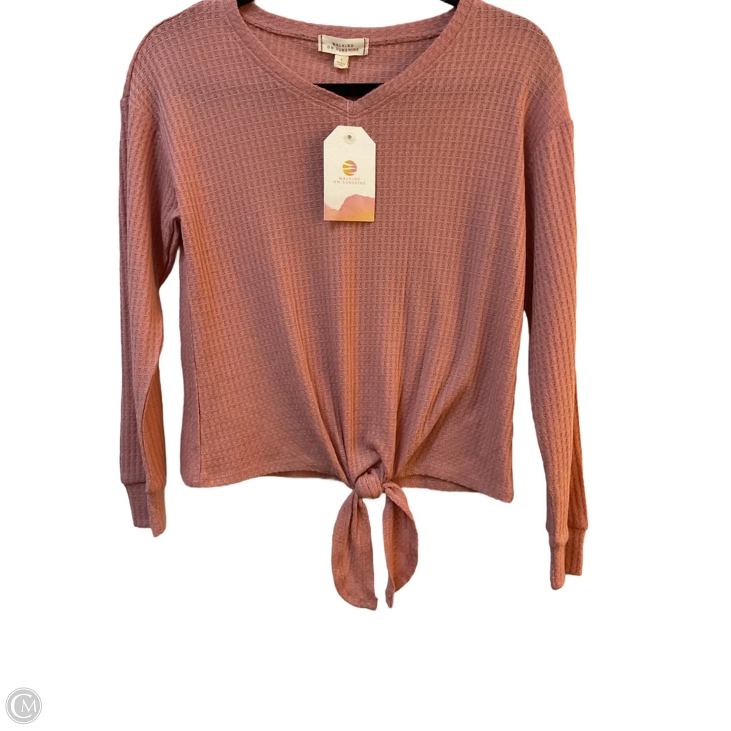 Top Long Sleeve By Clothes Mentor In Pink, Size: L