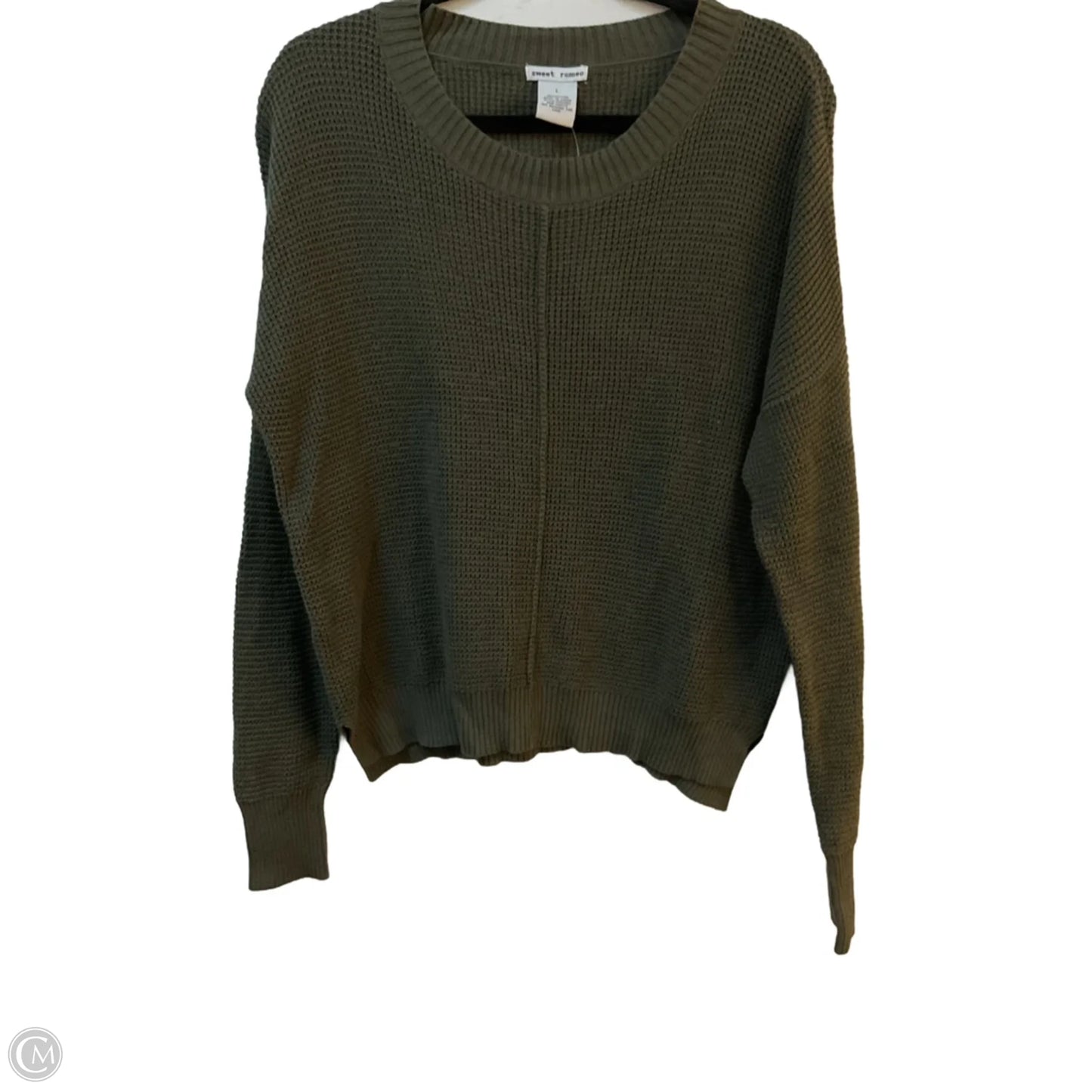 Top Long Sleeve By Sweet Romeo In Green, Size: L
