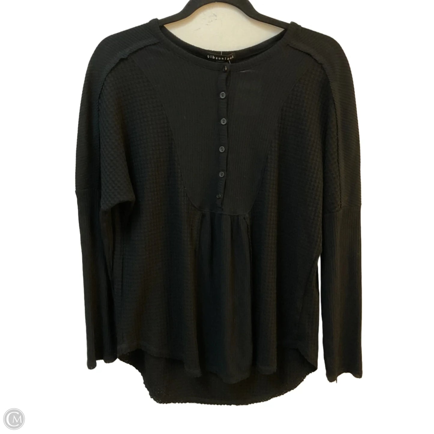 Top Long Sleeve By Gibson In Black, Size: Xs