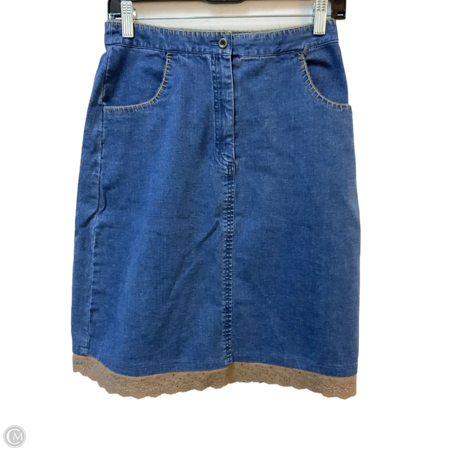 Skirt Midi By J. Jill In Blue Denim, Size: 6