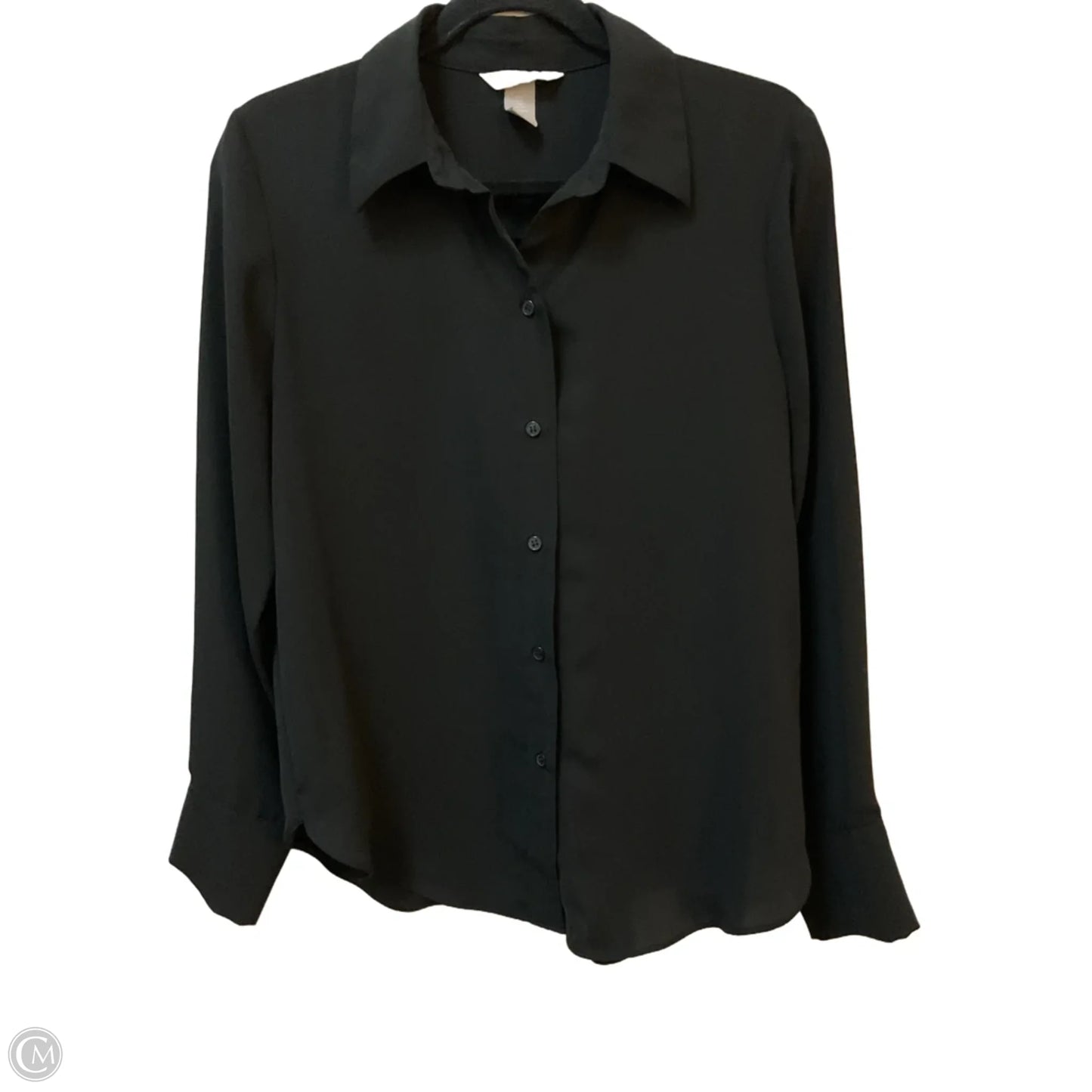 Top Long Sleeve By H&m In Black, Size: S