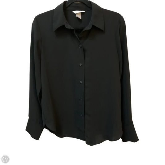Top Long Sleeve By H&m In Black, Size: S