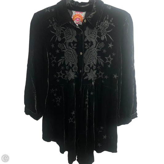 Top Long Sleeve By Johnny Was In Black, Size: S