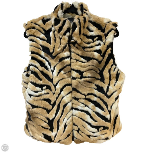 Vest Faux Fur & Sherpa By Cejon In Zebra Print, Size: L