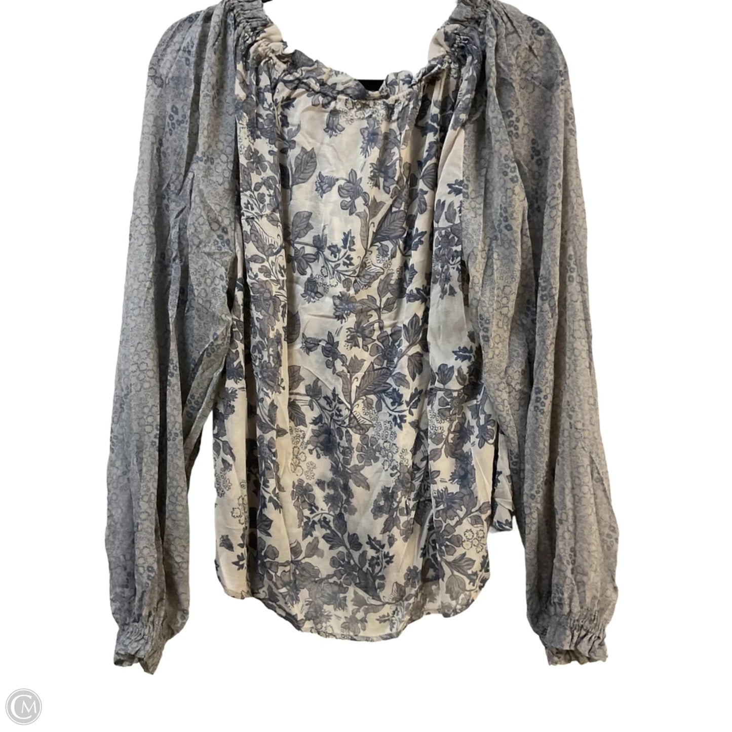 Blouse Long Sleeve By Free People In Floral Print, Size: S