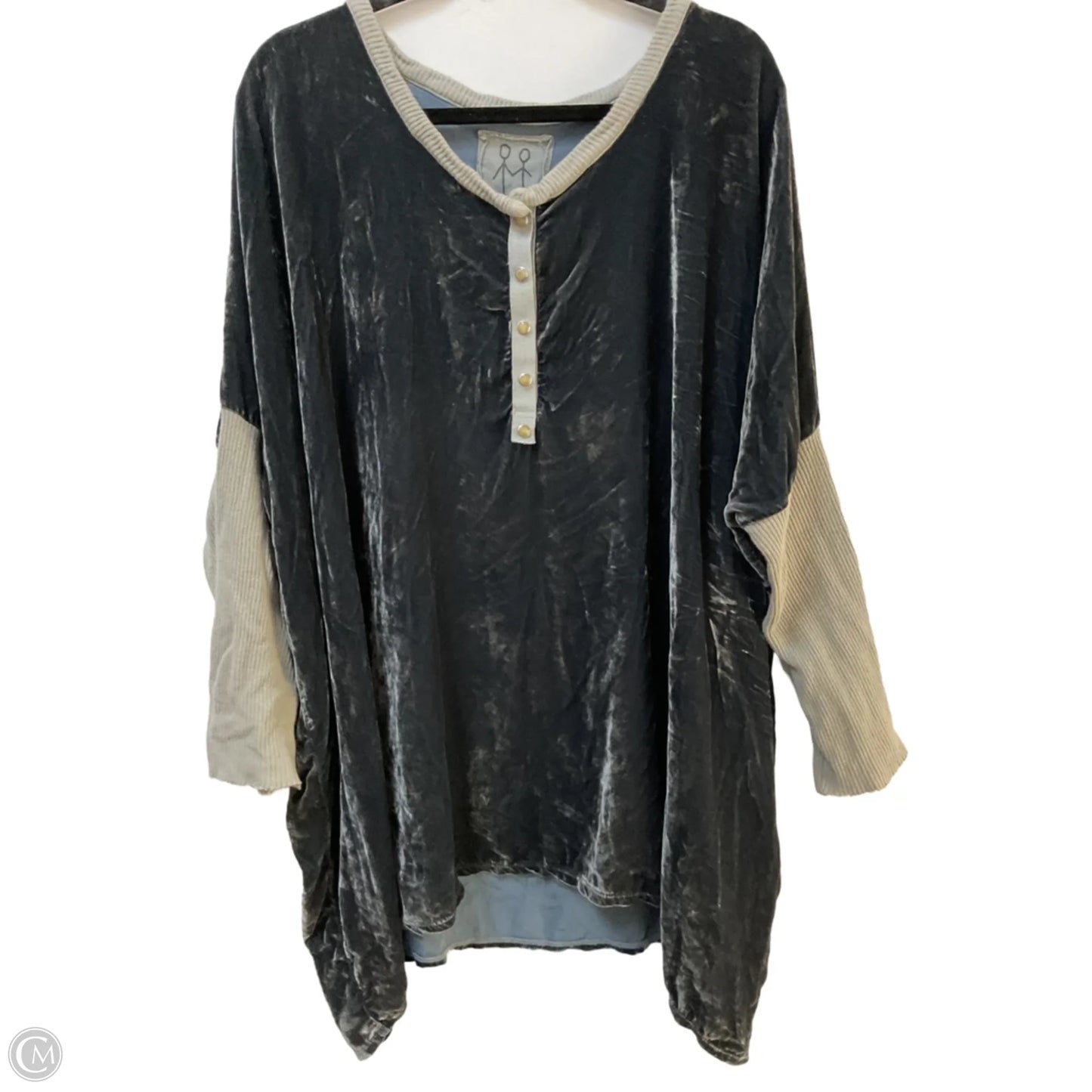 Tunic Long Sleeve By Johnny Was In Blue, Size: S