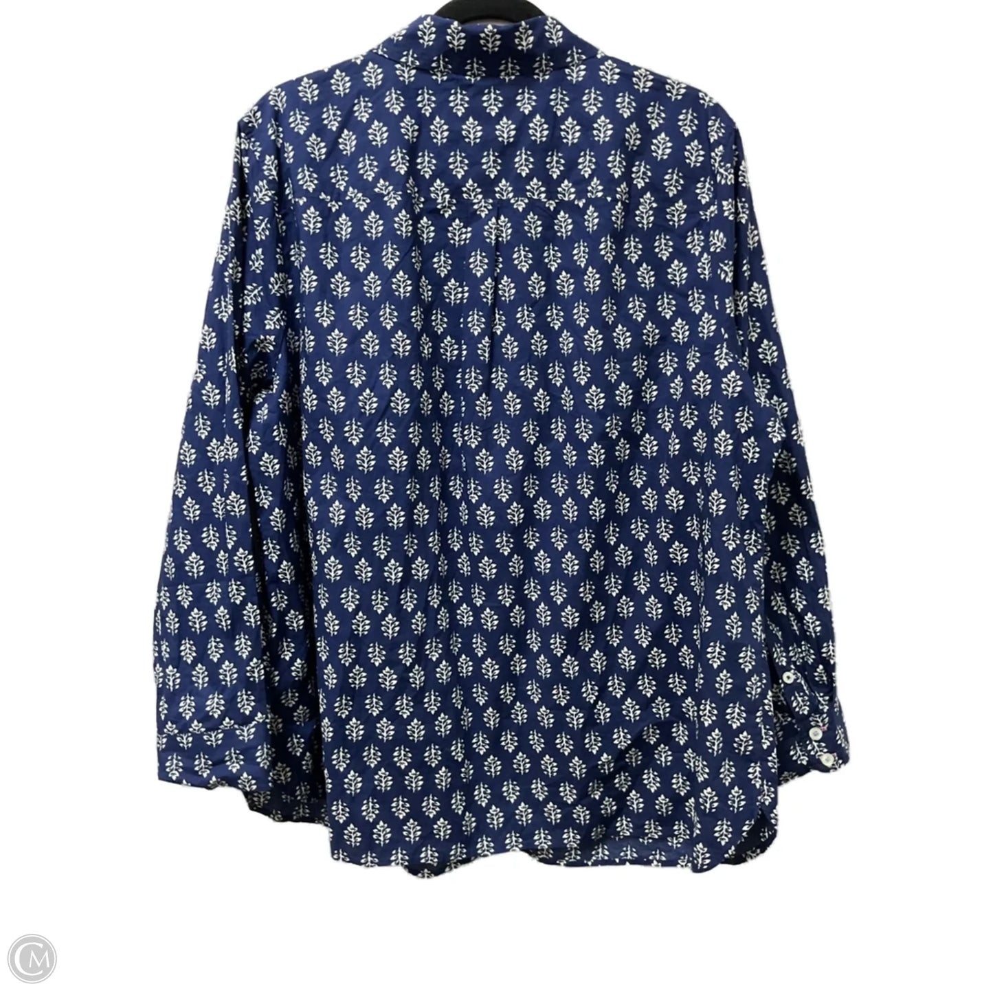 Top Long Sleeve By Talbots In Blue, Size: 2x