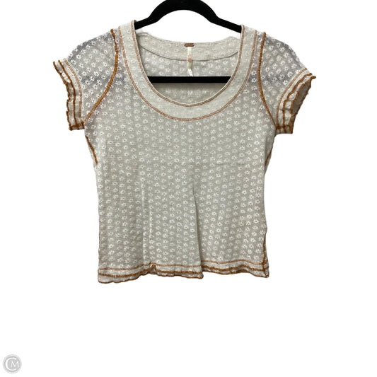 Top Short Sleeve By Free People In White, Size: Xs