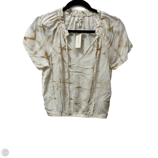Top Short Sleeve By Cloth & Stone In Ivory, Size: Xxs