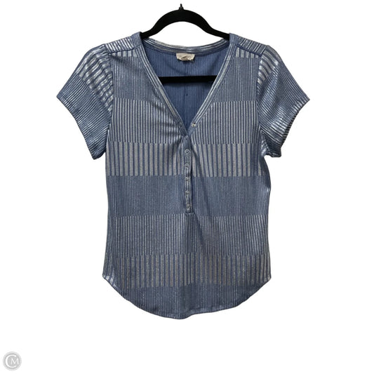 Top Short Sleeve By Pilcro In Blue, Size: L