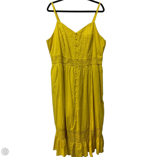 Dress Casual Maxi By Torrid In Yellow, Size: 2x