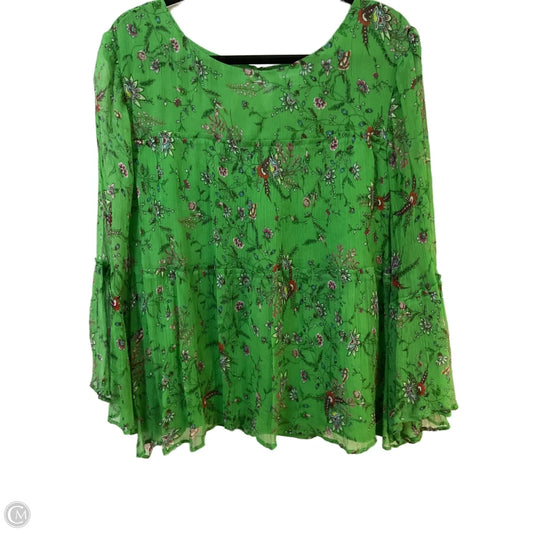 Blouse Long Sleeve By Sundance In Green, Size: L