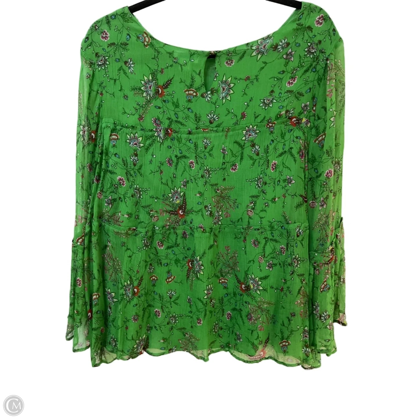 Blouse Long Sleeve By Sundance In Green, Size: L