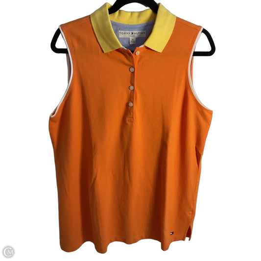 Top Sleeveless By Tommy Hilfiger In Orange, Size: 1x