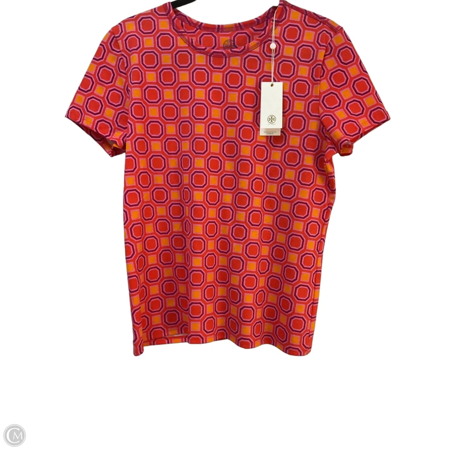 Top Short Sleeve Designer By Tory Burch In Orange, Size: M