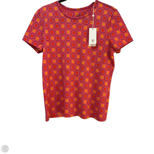 Top Short Sleeve Designer By Tory Burch In Orange, Size: M