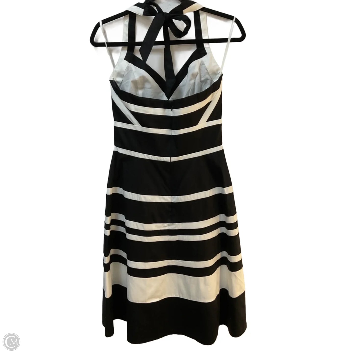 Dress Party Midi By White House Black Market In Black & White, Size: S