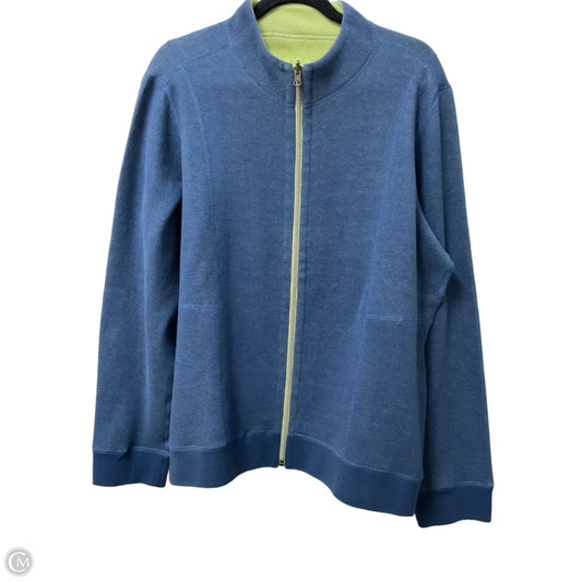 Jacket Fleece By Orvis In Blue & Green, Size: Xl