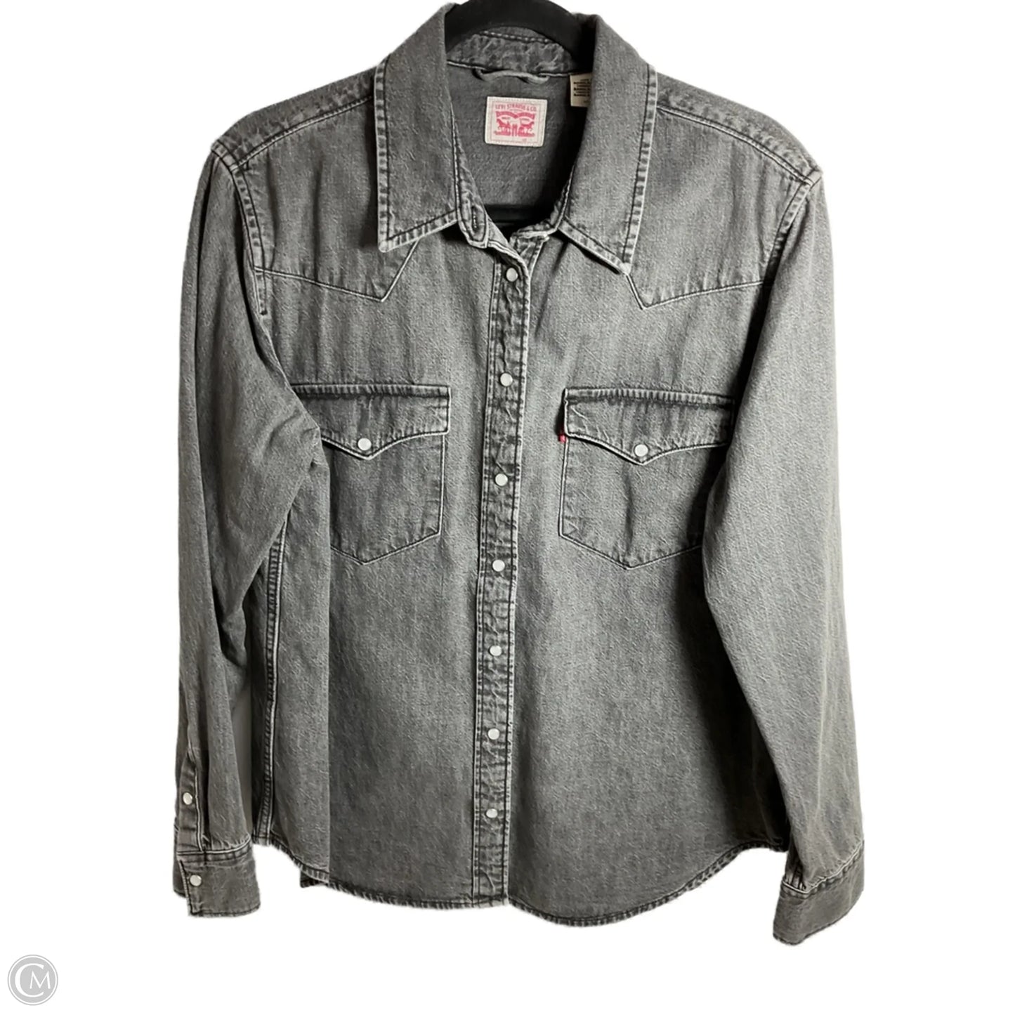 Top Long Sleeve By Levis In Black, Size: L
