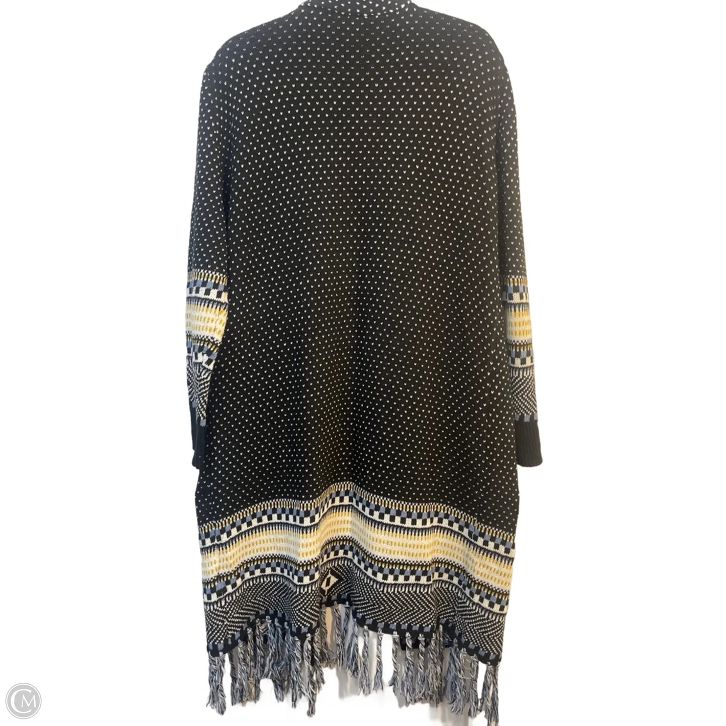 Sweater Cardigan By Papillion In Black, Size: L